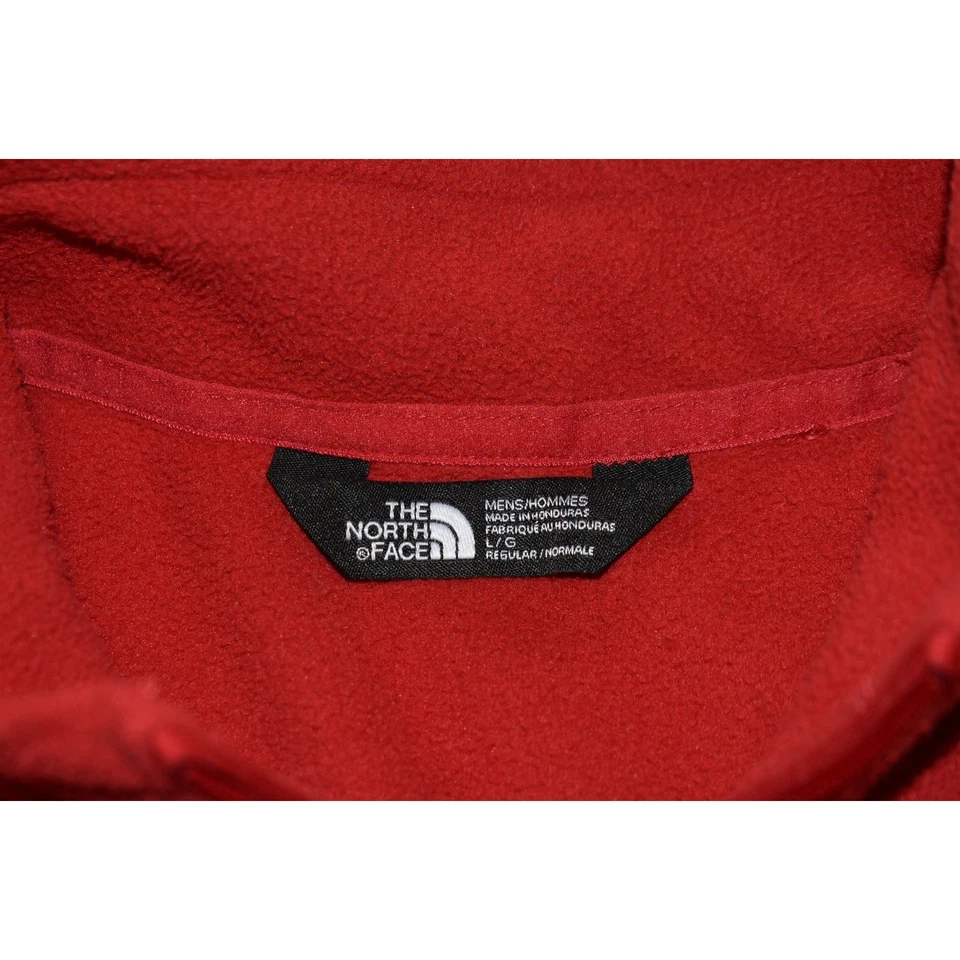 Camisa polar The North Face para hombre talla grande pulóver 1/4 cremallera camping senderismo roja Foto 4 de 4