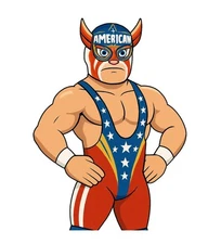 WWE El Grande Americano Wrestling Water Resistant Sticker WWF WCW AEW NXT