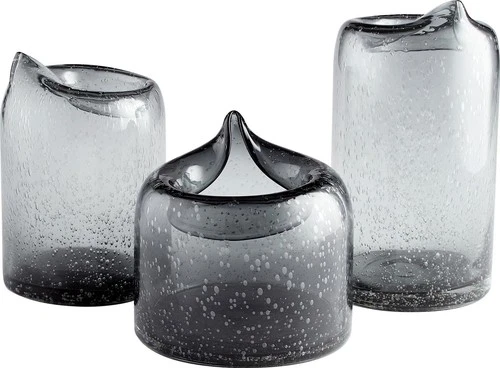 Vase CYAN DESIGN OXTAIL Clear Glass - Picture 3 of 4