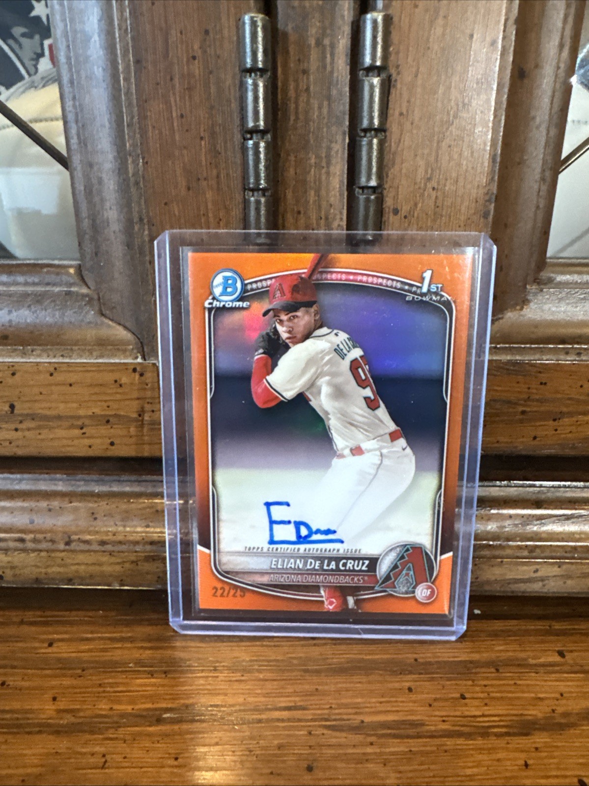 TRUE ORANGE! 2025 Bowman Chrome ELIAN DE LA CRUZ 1st Bowman True Orange AUTO /25