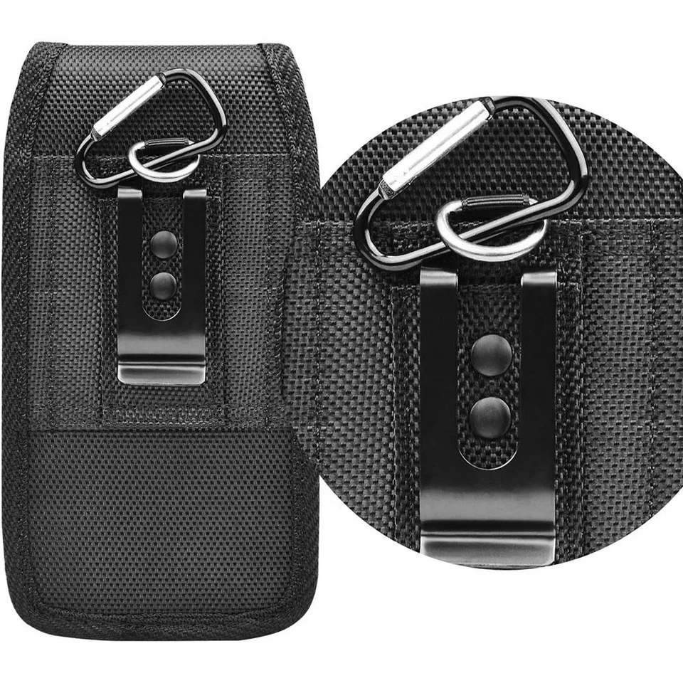 Universal Leather Phone Belt Clip Case Holster Pouch Waist Bag for Smartphones - Image 4 of 4