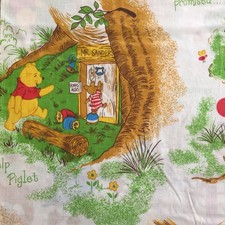 Vintage Disney Winnie the Pooh Twin Flat Sheet by Sears