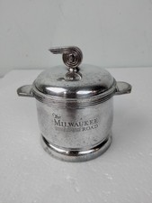 The Milwaukee Road Railroad Dining Car Sugar Bowl Soldered Silver Nice Condition