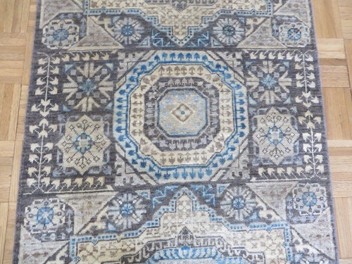 2'7 x 9'8 Runner Hand Knotted Brown Mamluk Oriental Rug G14954 - Picture 7 of 12