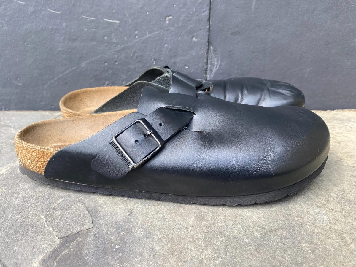 Men's Boston Clog - Black Leather