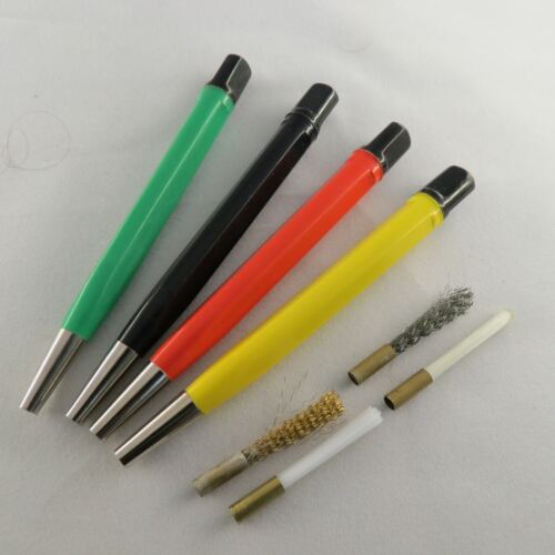 Glasfaser / Messing / Stahlborsten Stift  Reinigungsstift Glasfaserradierer  - Afbeelding 1 van 12