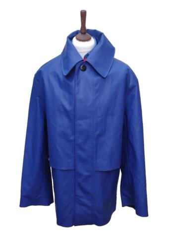 Burberry Italy Runway Waterproof Blue Coat Mac One Size S M L XL XXL