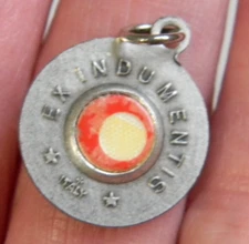 Round relic charm pendant medal St Saint Peregrine patron of those with cancer