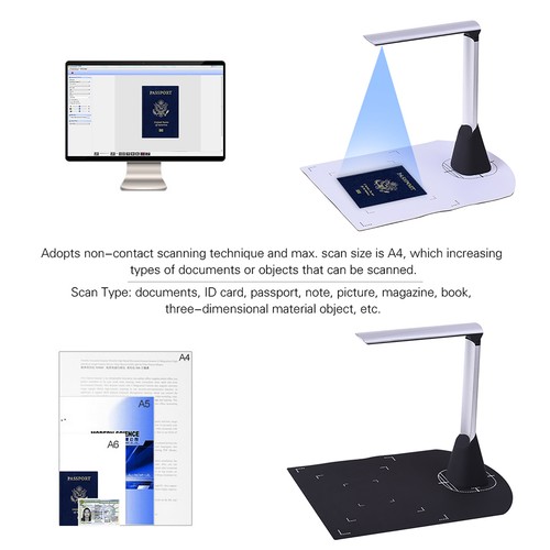 Business High 5 2592x1944 A4 Book Document USB Cam N3N9 - Picture 3 of 8