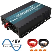 WZRELB Power 5000W Pure Sine Wave Inverter 48V to 120V Car Truck Motor Home RV