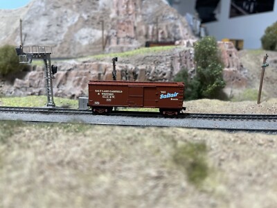 N Scale Micro-Trains MTL Custom Painted Saltair #100 40' Single Dr Wood Box Car