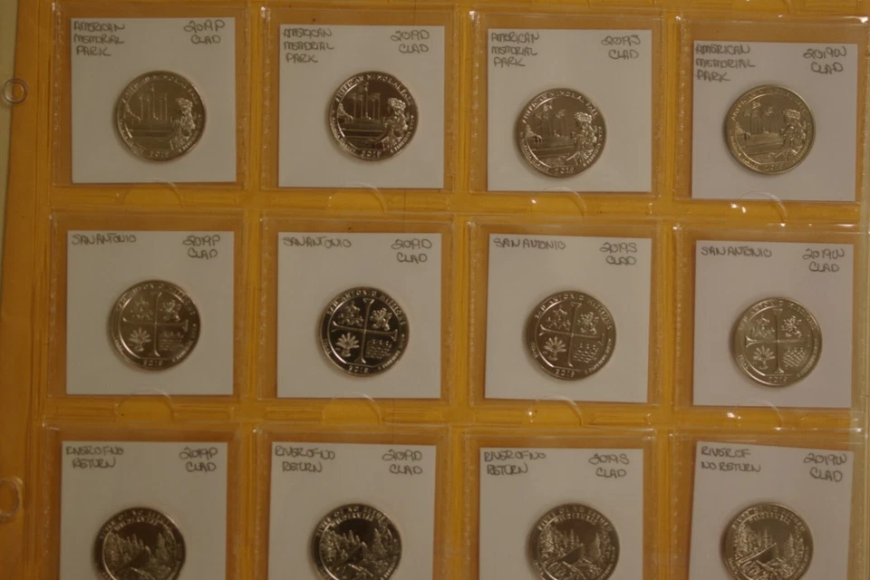 2019 W/P/D/S Quarter Set - 5 W Clad Quarters/5 S Clad Quarters/20 Quarters Total - Image 3 of 4