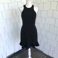 19 Cooper Women's Black Sleeveless Lace Racerback Flounce Dress Size XS