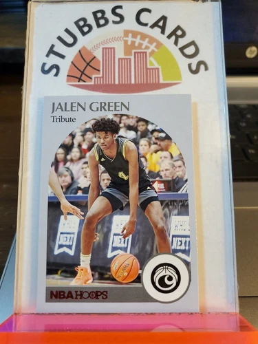 2021-22 Panini Chronicles Draft Picks Jalen Green RC NBA Hoops Tribute Pink #54