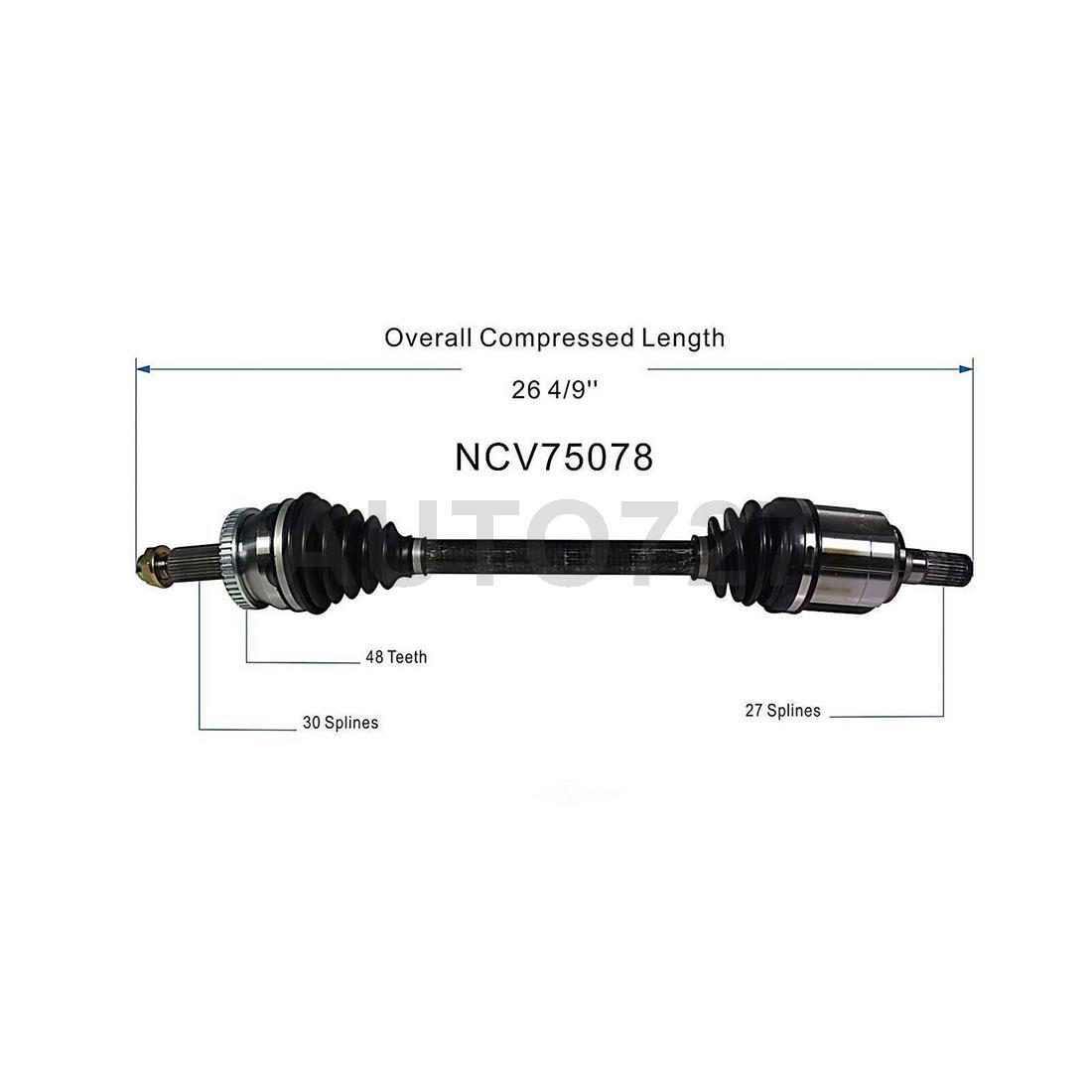Front Driver Side CV Axle Shaft Joint For Hyundai Sonata 2015 2016 2017