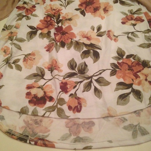 NWT! Oddi Floral Baseball Top Women's Size Small Medium or Large Elbow Patches - Picture 4 of 16