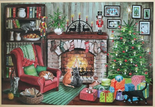Adventskalender Baumfrevel, Katzen am Kamin, Uhde Kinderzimmer - Picture 3 of 4