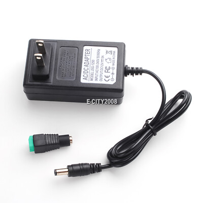12V 5A 5 AMP 60W DC Power Supply Adapter Transformer LED Strip CCTV PC 5050 USA
