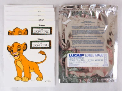 Simba of The Lion King Lucks Edible Image, Cake Decorations, Lot of 7, Exp 1997 - Image 1 of 3