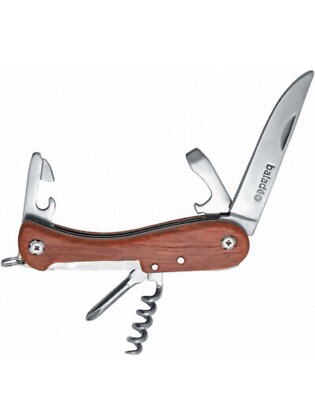New Baladeo Barrow Multi Function Knife BALECO173 3.5'' closed. Padauk wood handl