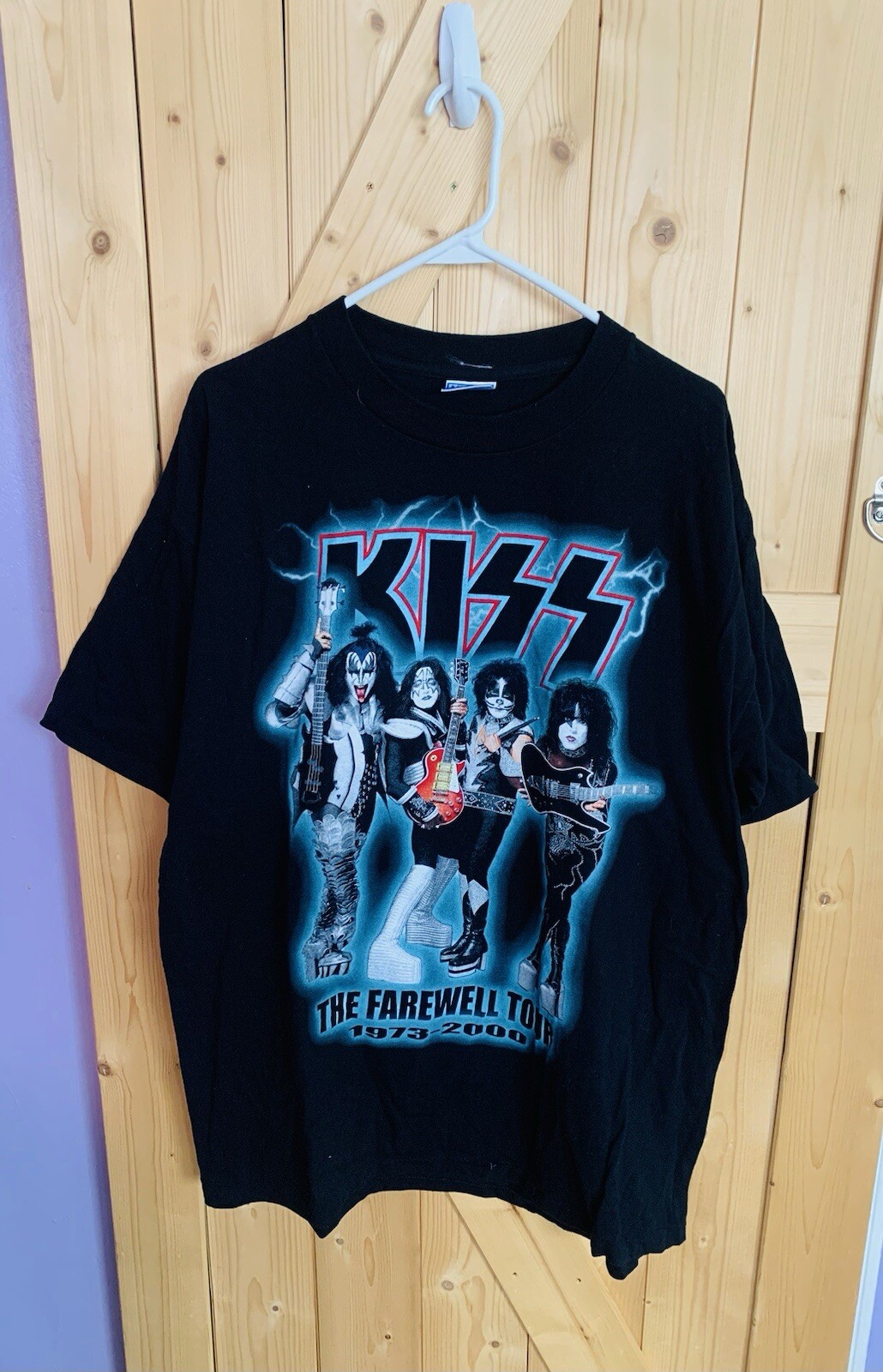 Vintage KISS Farewell Tour 1973-2000 Mens XL Black All Sport Y2K Tee