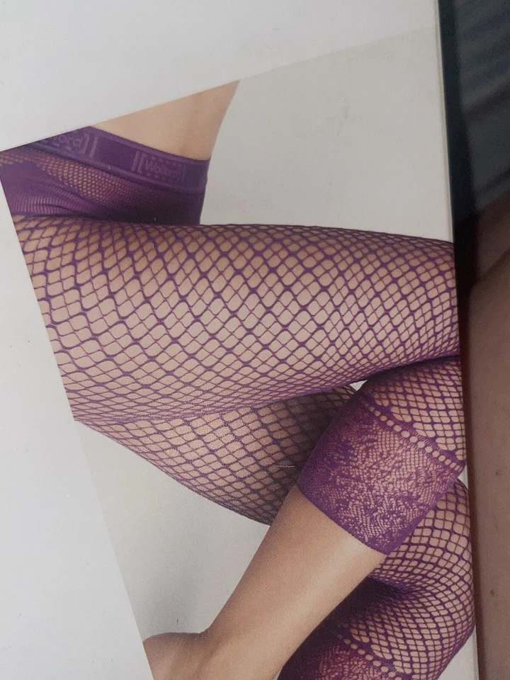 $67 Nuevo XS Wolford Red Capri Isabella Medias Negras Medias Foto 3 de 4