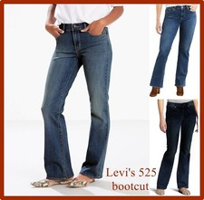 Levi's 525 Jeans Levis Femme à Pattes Élastique Taille Haute Bootcut w28 w29 w30