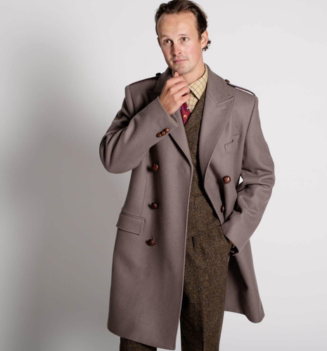 DUNN & CO British Warm Military Greatcoat Size 40R/50R Large Felt Coat Overcoat - Picture 16 of 18