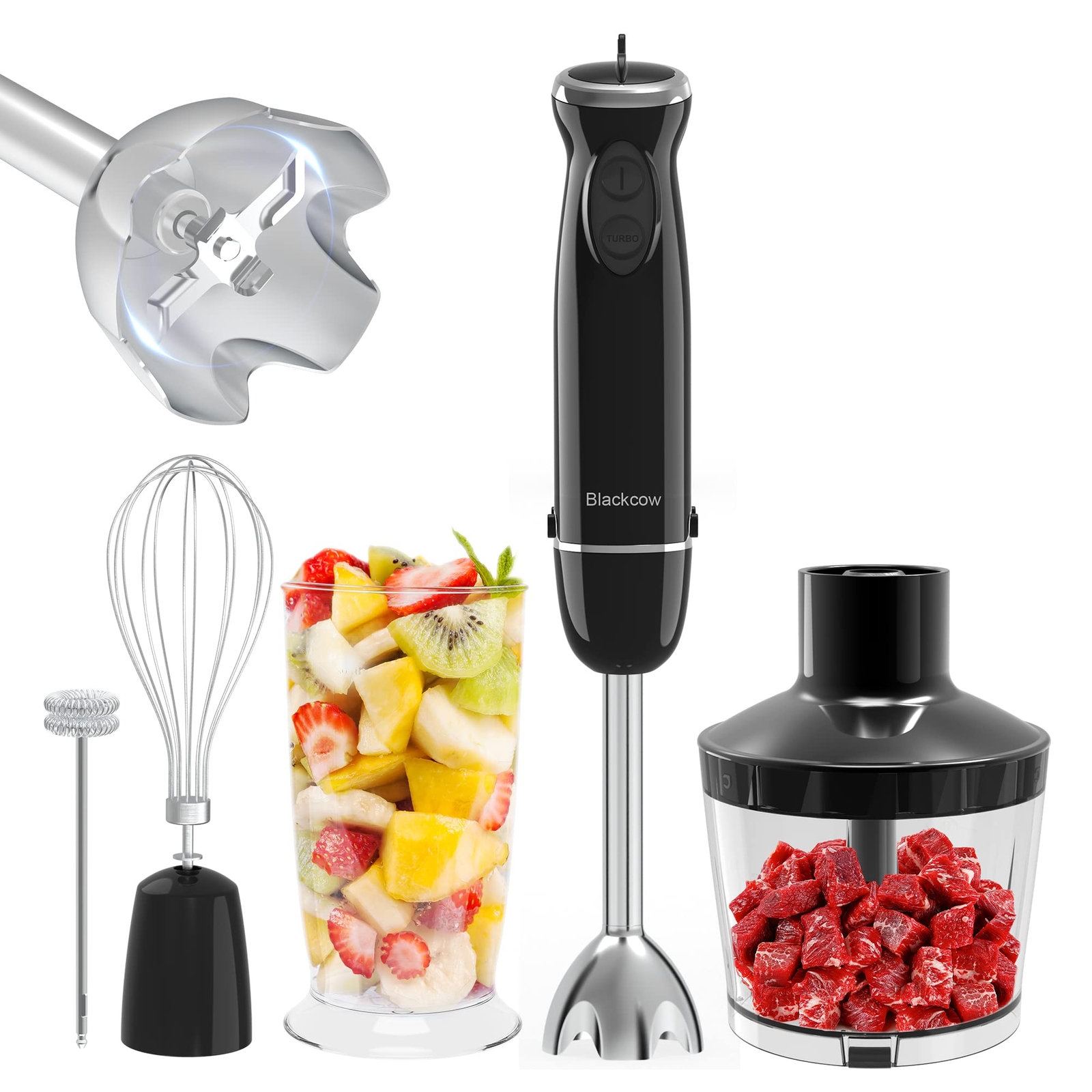 Immersion Blender Handheld for Kitchen,500W Emulsion Blender Handheld,12 Spee...