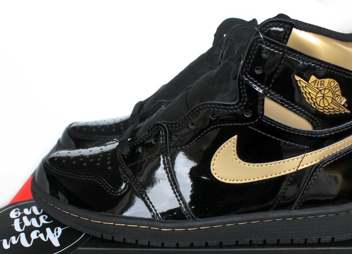 Nike Air Jordan 1 Retro High OG Black Metallic Gold Patent Nike Air Jordan 1 Retro High OG Black Metallic Gold Patent
