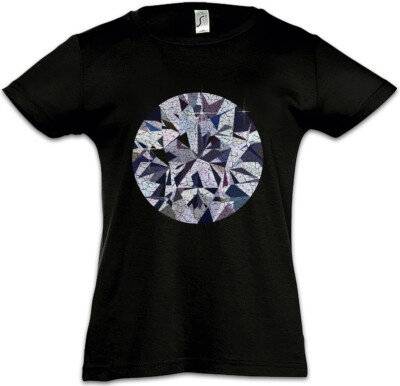 Diamond I Kids Girls T-Shirt Crystal Optical Reflector Diamonds Jewel Jewels