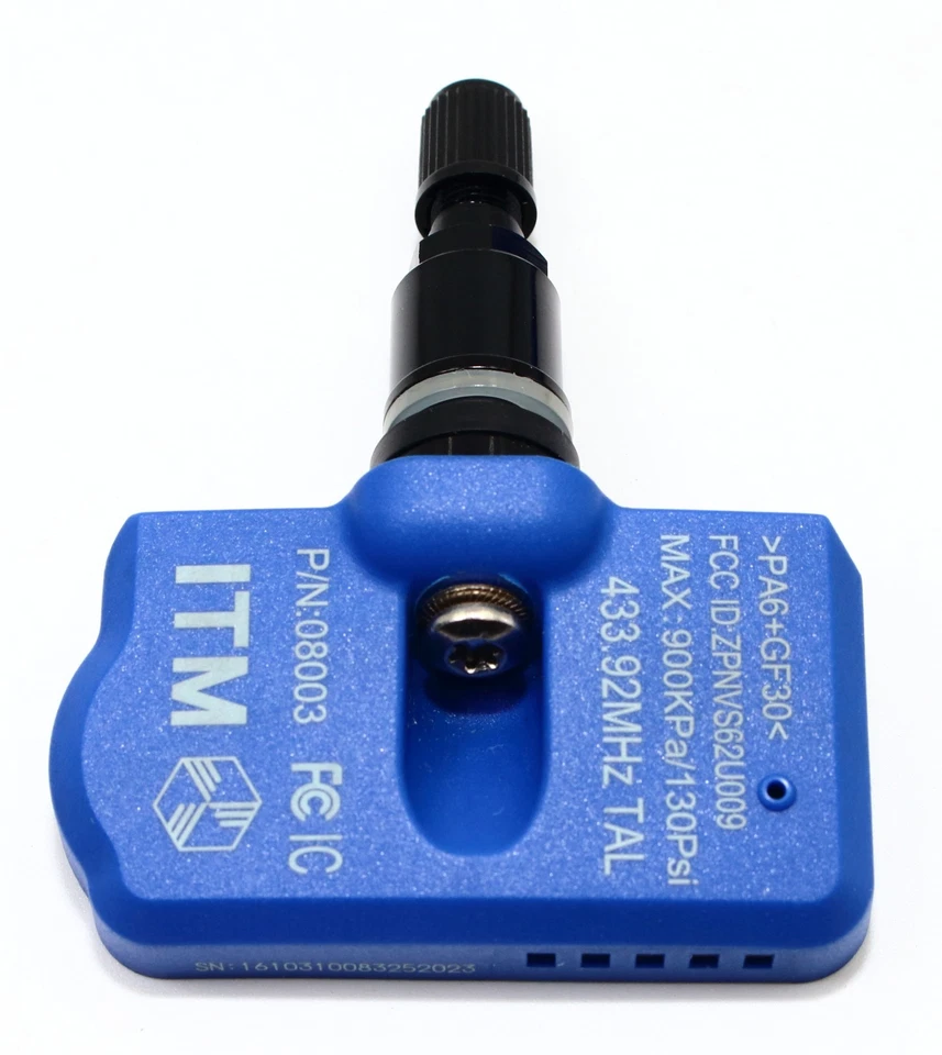 4 sensores de presión de neumáticos TPMS 2005-2019 Chrysler 300 SRT negro brillante vástagos de válvula  Foto 4 de 4