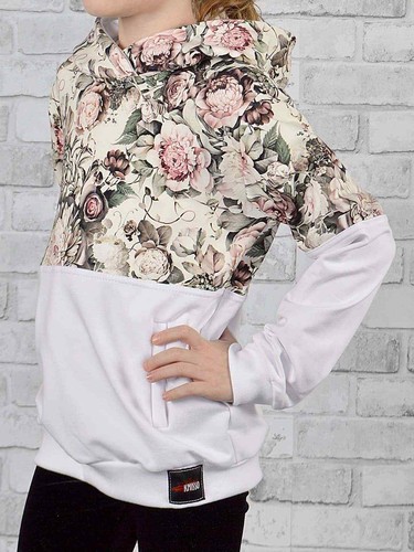 Girls Hooded Pullover Hoodie Sweater Long Sleeve Rose Pattern Children 30328 - Picture 18 of 42