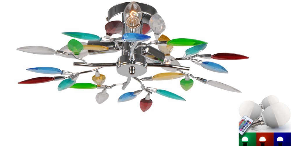 RGB techo LED lámpara de techo RGB hojas niños habitación iluminación colores cambiantes dimmer e14 c1860b RGB techo LED lámpara de techo RGB hojas niños habitación iluminación colores cambiantes dimmer e14 c1860b