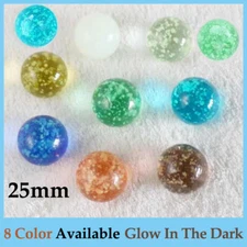 25mm Glass Beads Glow In The Dark Marbles Coloured DIY Toys Ornament Decorative