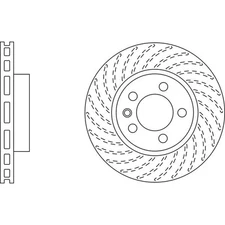Apec Blue Brake Disc - Near-Side Front SDK6409 for Porsche Cayenne & VW Touareg