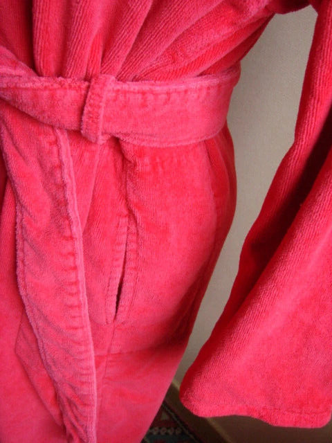 peignoir en eponge velours T38/40 (taille grand ,42)rouge - Photo 3/4