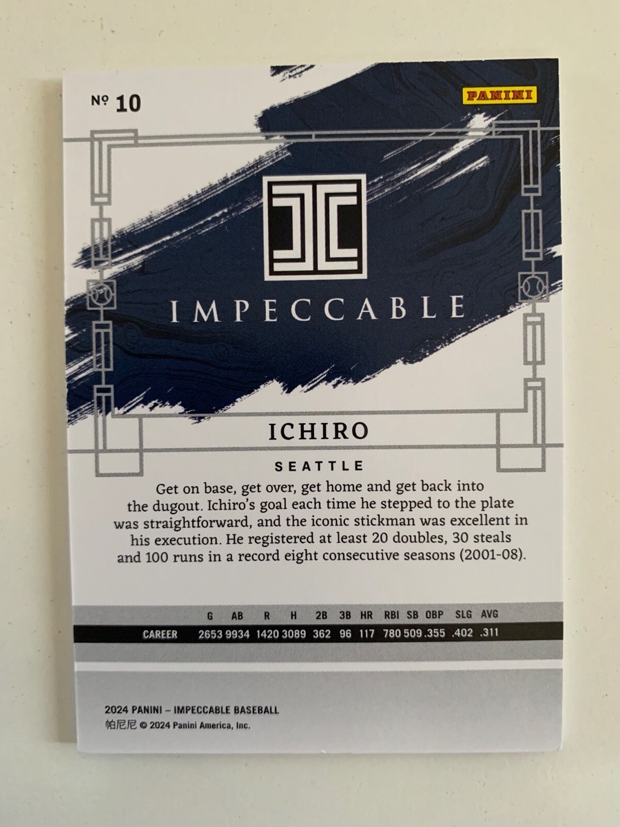 2024 Panini Impeccable ICHIRO #ed 11/30! Seattle Mariners | eBay