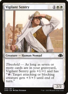 Vigilant Sentry Foil (033) Dominaria Remastered DMR MTG Magic