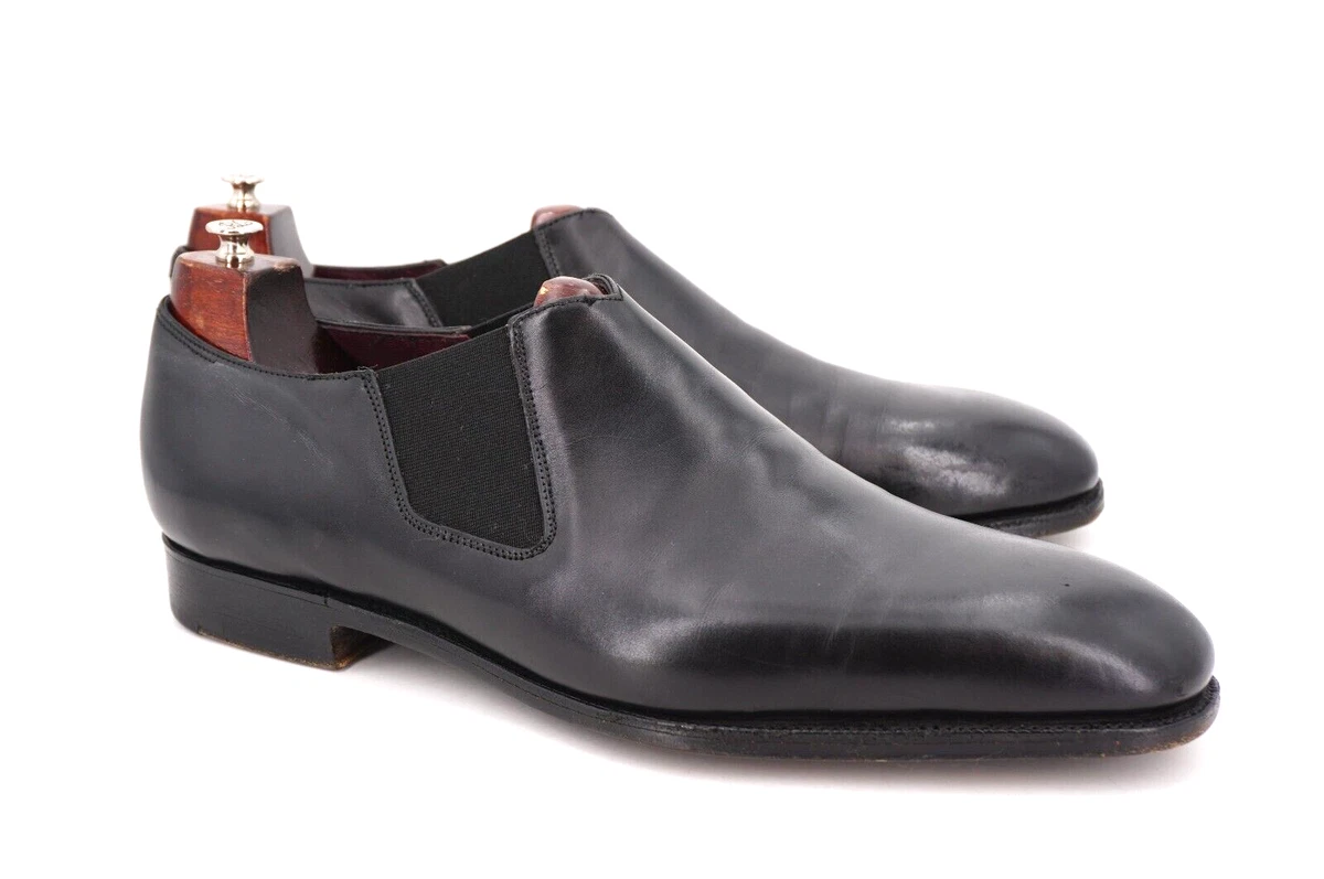 $1580 | EDWARD GREEN UK 9.5 10 D BLACK LOAFER LAZY MAN RINGWOOD SHOE TREES