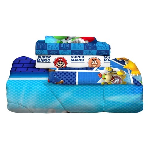 Super Mario "Power Up Mario" Kids Reversible Bed Set-W5205554762, W5671077212 - Picture 12 of 14