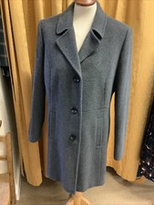 Barbara Lebek Grey Wool Coats Size 18 Available Rrp £199.