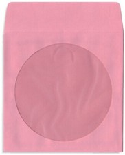 200-Pak PINK Colored Paper CD/DVD Sleeves with Window  Flap