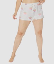 52 PJ Salvage Women Ivory Pink Stretch Sleepwear Stardust Pajama Shorts Size S