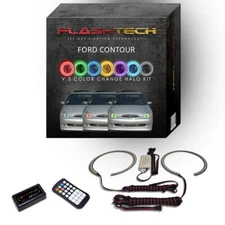 RGB Multi Color Bluetooth LED Halo kit for 1998-2000 Ford Contour Headlights