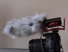 rode videomic camera-mount shotgun microphone with windshield/dead cat WORKING