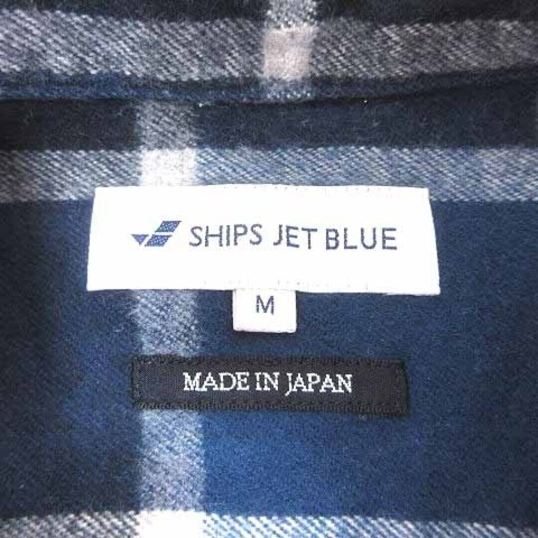 SHIPS JET BLUE Flannel Shirt Check Long Sleeve M Navy YK SHIPS JET BLUE Flannel Shirt Check Long Sleeve M Navy YK