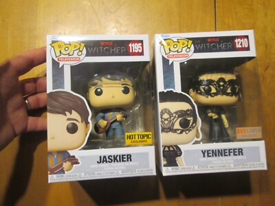 Funko POP THE WITCHER YENNEFER 1210 BOX LUNCH & JASKIER 1195 HOT TOPIC LOT READ