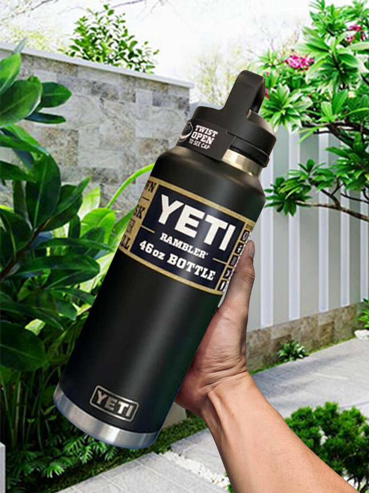 Yeti 46 oz Rambler Bottle with Chug Cap - Black