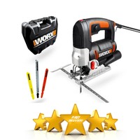 Compact Corded Jigsaw Worx 750 W, 4-stage Pendulum Action, Speed And Accuracy Compact Corded Jigsaw Worx 750 W, 4-stage Pendulum Action, Speed And Accuracy